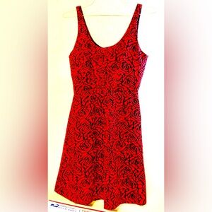 Gorgeous Charming Charlie Red Roses Dress, Size S